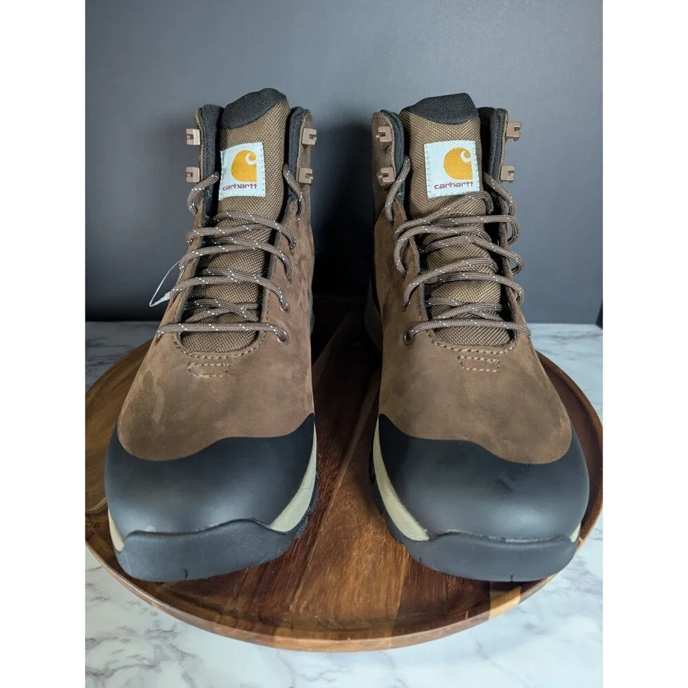 Carhartt FH5020 Men's Work Boots Brown Black Leather Lace Up Size 11.5 Rugged